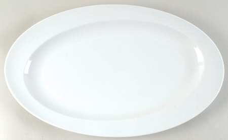 Organic White 18" Oval Serving Platter