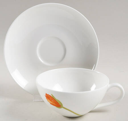 Iceland Poppies Flat Cup & Saucer Set
