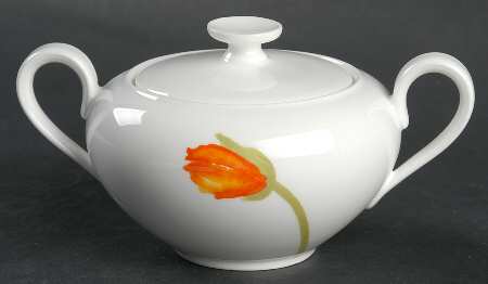Iceland Poppies Sugar Bowl & Lid