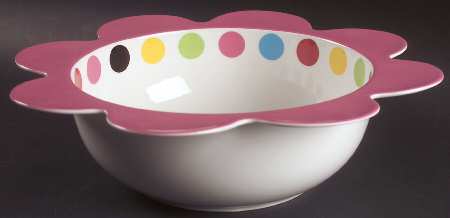 Wonderful World  (Accessory and Serving Pieces) 14" Large Bloom Salad Serving Bowl