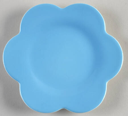 Wonderful World Blue Saucer for Flat Demitasse Cup (Bloom Shape)