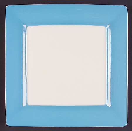 Wonderful World Blue Square Dinner Plate