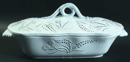 Fiori Delicati 2 Quart Oval Covered Casserole