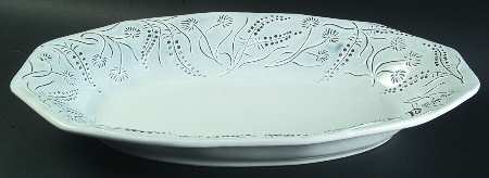 Fiori Delicati 17" Oval Serving Platter
