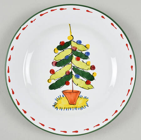 Natale (Green Or Red Trim) by Vietri (Italy)