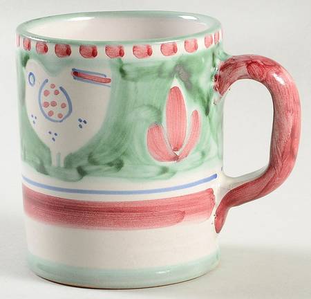 Campagna Chicken (Green Border, Pink Dots) Mug