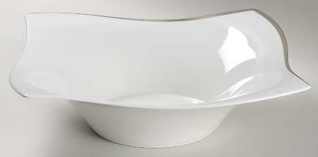 New Wave Premium Platinum 11" Large Salad Serving Bowl