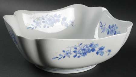 Blue Peony 9" Square Vegetable Bowl