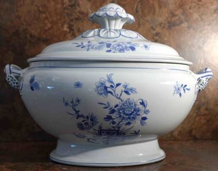Blue Peony Tureen &  Lid