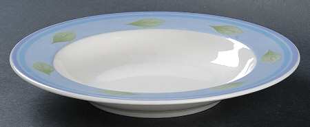 Twist Candy Blue Rim Soup Bowl