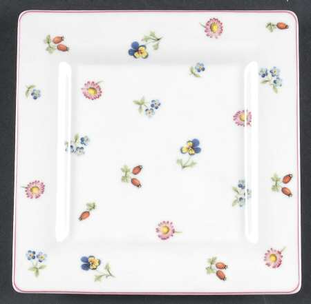 Petite Fleur Square Salad Plate
