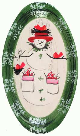 Snow Day 15" Oval Serving Platter