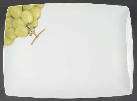Tropics Grapes 15" Rectangular Serving Platter