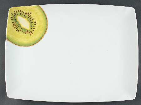Tropics Kiwi 15" Rectangular Serving Platter