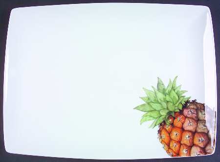 Tropics Pineapple 14" Rectangular Serving Platter