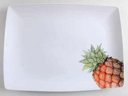 Tropics Pineapple 15" Rectangular Serving Platter