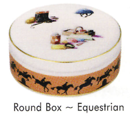 Sport Equestrian Round Box & Lid
