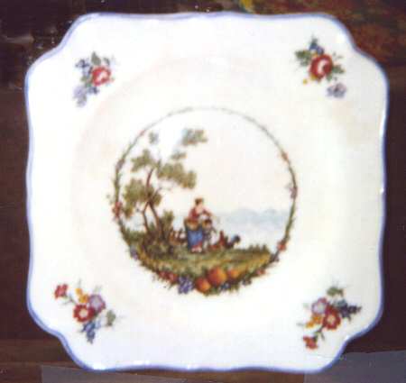 Watteau Square Salad Plate