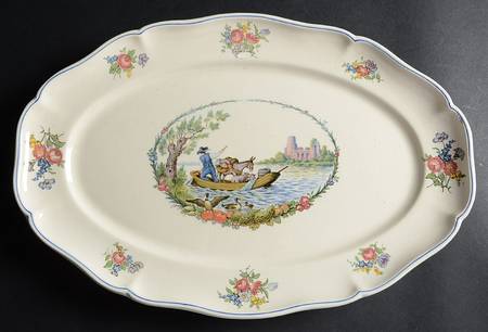 Watteau 14" Oval Serving Platter