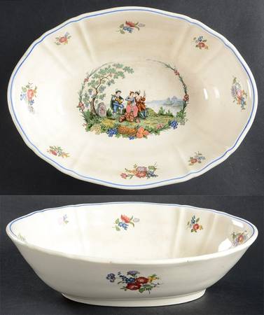 Watteau 9" Oval Vegetable Bowl