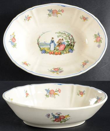 Watteau 8" Oval Vegetable Bowl