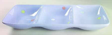 Pallini Pastels 3 Part Rectangular Divided Server
