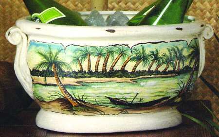 Palms Oval Cachepot