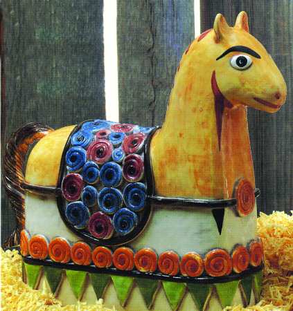 Folk Figures Horse Figurine
