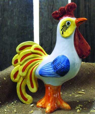 Folk Figures Large Rooster Figurine