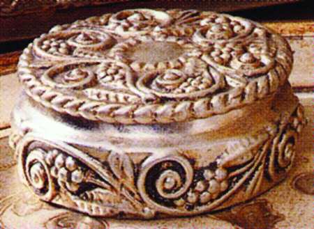 Florentine Silver 3" Round Box & Lid