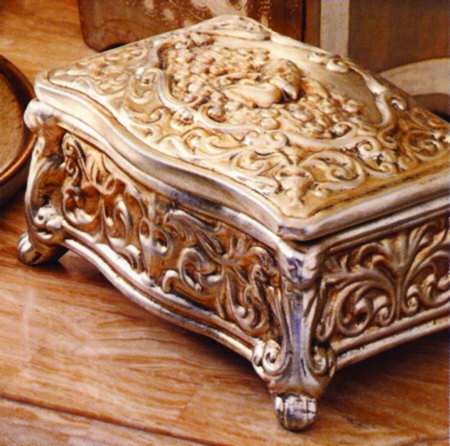 Florentine Silver Trinket Box & Lid