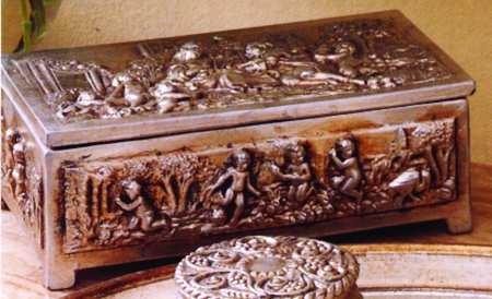 Florentine Silver Lid for Trinket Box