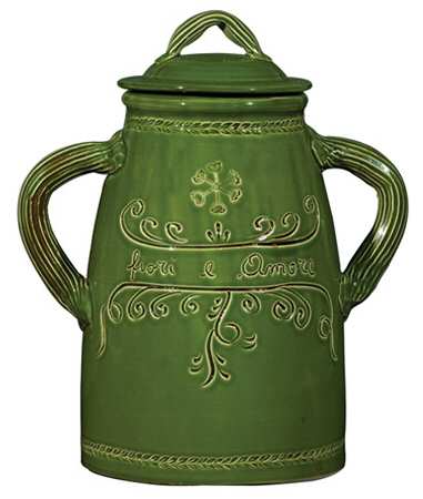 Tuscan Garden Medium Canister & Lid