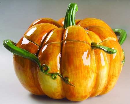 Pumpkin Patch Tureen & Lid W/Ladle