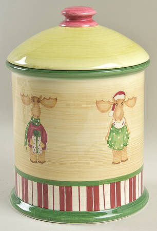 X Mas Fun Cookie Jar & Lid