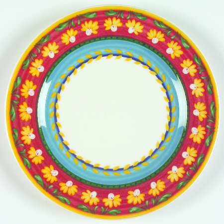 Yellow Flowers Salad Plate