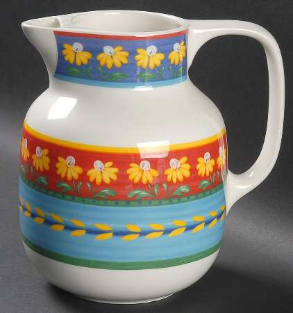 Yellow Flowers 64 Oz Pitcher