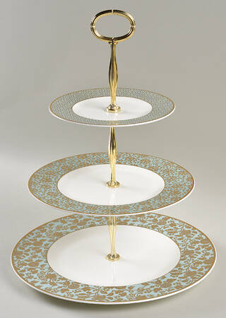 Aureus 13 7/8"-14 1/4" 3-Tiered Serving Tray(DP,SP,BB) HC
