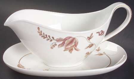 Golden Garden Gravy Boat & Underplate/Relish