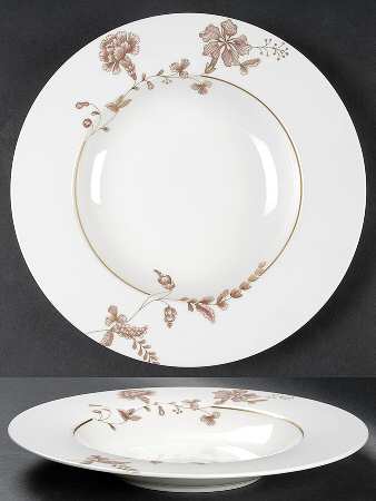 Golden Garden Large Rim Soup Bowl