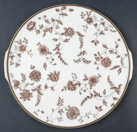 Golden Garden Cake Plate