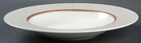 Golden Garden Pearls Large Rim Soup Bowl