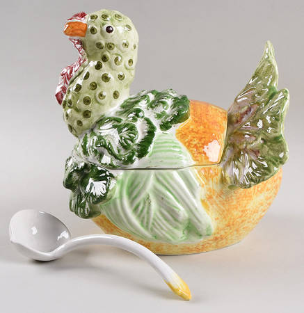 Botanical Collection Animals Small Tureen with Lid & Ladle