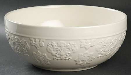 Pavilion Cream 10" Large Salad Serving Bowl
