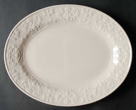 Pavilion Cream 13" Oval Serving Platter