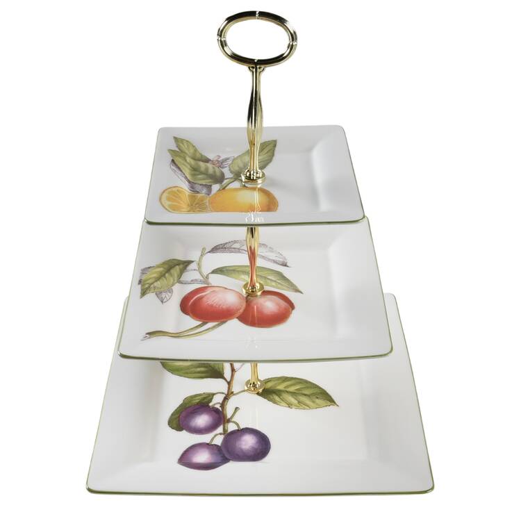Cascara 13 7/8"-14 1/4" 3-Tiered Serving Tray(DP,SP,BB) HC