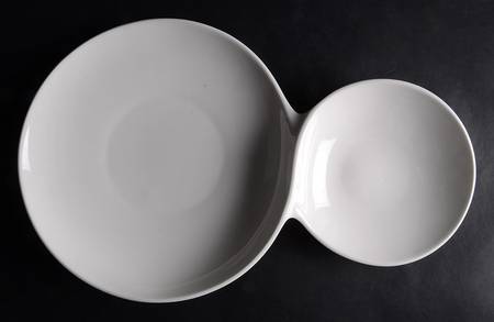 Flow Two in One Plate (Dinner & Attached Bread/Butter)