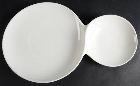 Flow Two in One Plate (Dinner & Attached Bread/Butter)