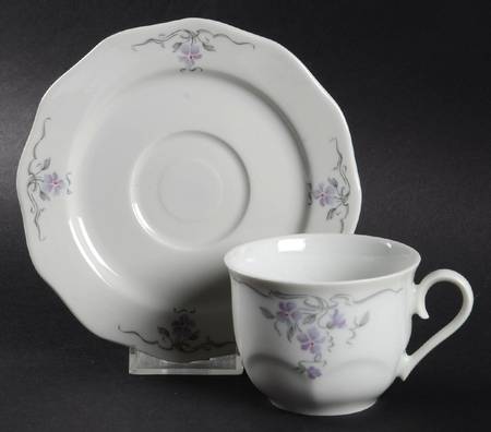 Violetta Footed Cup & Saucer Set