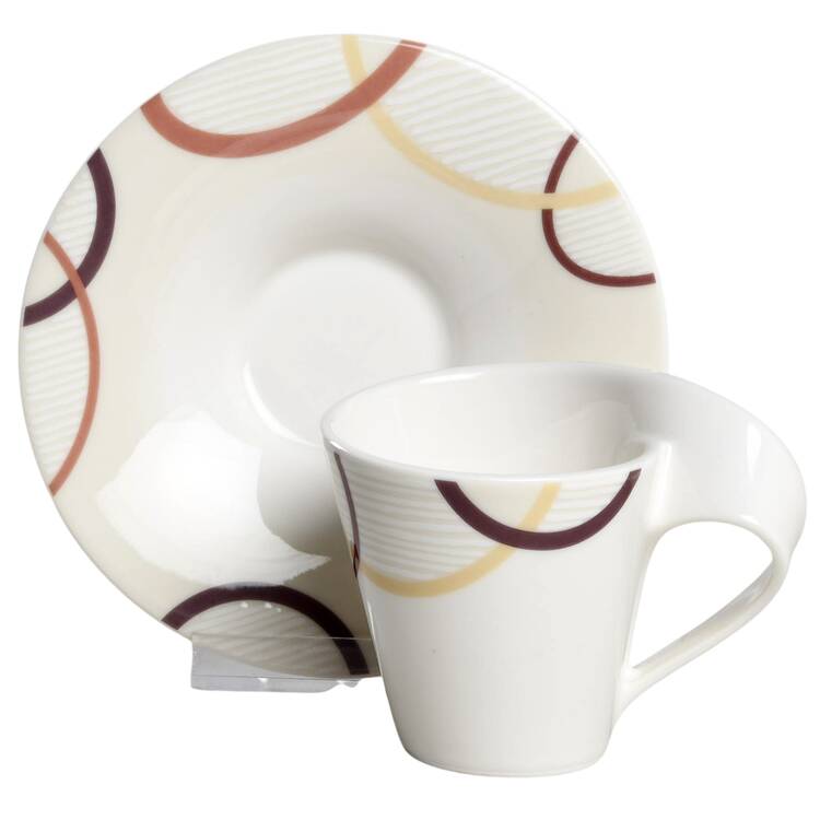 New Wave Ethno Flat Demitasse Cup & Saucer Set by Villeroy & Boch